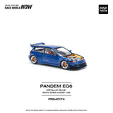 1:64 Honda Civic EG6 Pandem -- Metallic Blue w/Open Bonnet -- Pop Race