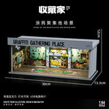 1:64 Diorama – Graffiti Gathering Place Miniature Scene -- SCJ 82026B