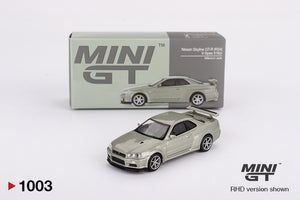 1:64 Nissan Skyline GT-R (R34) V-Spec II Nür - Millenium Jade - Mini G