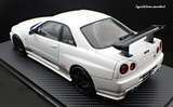 1:18 Nissan Skyline R34 GT-R TOP SECRET -- White -- Ignition Model IG3642