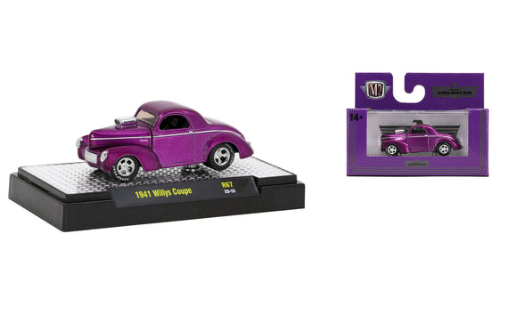 1:64 1941 Willys Coupe -- Purple -- M2 Machines Detroit Muscle