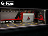1:64 ADVAN Garage Diorama Display with LEDs -- G-Fans 710008