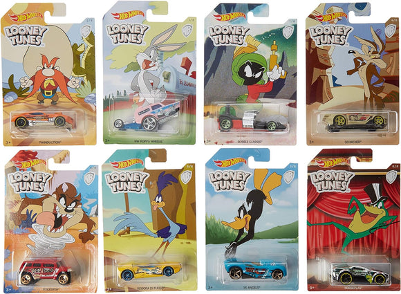 Hot Wheels -- Looney Tunes Set of 8 FKC68-999A -- Bugs Bunny Daffy Duck Road Run