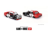 1:64 Datsun 510 Racing -- V1 Black/White/Red -- KaidoHouse x Mini GT