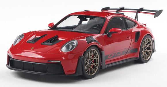 1:18 Porsche 911 (992) GT3 RS 2024 -- Guards Red w/Black Stripes -- Solido