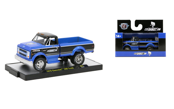 1:64 1970 Chevrolet C60 Truck -- Mr Gasket Co Blue/Black -- M2 Machines
