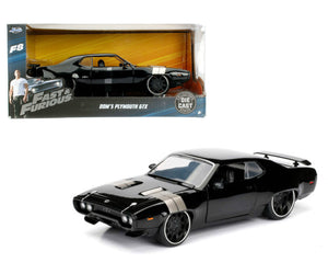 1:24 Dom's Plymouth GTX -- Black -- Fast & Furious JADA