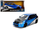 1:24 Brian's 2012 Subaru Impreza WRX STI -- Blue/Silver -- Fast & Furious JADA