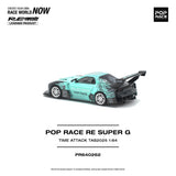 (Pre-Order) 1:64 Pop Race RE Super G Time Attack -- 2025 Tokyo Auto Salon - Turquoise -- Pop Race