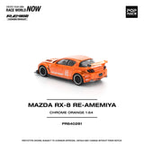 (Pre-Order) 1:64 Mazda RX-8 RE-AMEMIYA -- Chrome Orange -- Pop Race