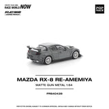 (Pre-Order) 1:64 Mazda RX-8 RE-AMEMIYA -- Gun Metal Grey -- Pop Race