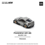 1:64 Toyota GR86 PANDEM -- Silver/Black -- Pop Race