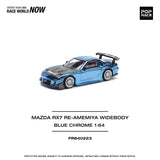 1:64 Mazda RX-7 (FD3S) RE-AMEMIYA Widebody -- Blue Chrome -- Pop Race