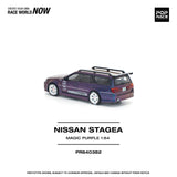 (Pre-Order) 1:64 Nissan Stagea w/R34 GTR Skyline Front -- Magic Purple -- Pop Race