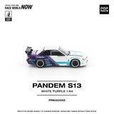 (Pre-Order) 1:64 Nissan Silvia S13 PANDEM -- White/Purple -- Pop Race