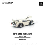 (Pre-Order) 1:64 Nissan Skyline GT-R (KPGC110) Kenmeri -- V8 Drift Car White -- Pop Race