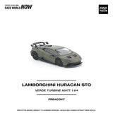 (Pre-Order) 1:64 Lamborghini Huracan STO -- Verde Turbine Matte (Green) -- Pop Race