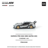 (Pre-Order) 1:64 Toyota Supra A90 Darwin Pro 66G WBK -- Silver Chrome -- Pop Race