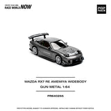 1:64 Mazda RX-7 (FD3S) RE-AMEMIYA Widebody -- Gun Metal Grey -- Pop Race