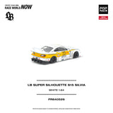 (Pre-Order) 1:64 Nissan Silvia (S15) Super Silhouette -- #23 White/Yellow -- Pop Race