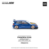 1:64 Honda Civic EG6 Pandem -- Metallic Blue w/Open Bonnet -- Pop Race