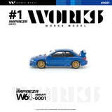 (Pre-Order) 1:64 Subaru Impreza 22B STi -- Blue -- Works Model
