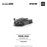 (Pre-Order) 1:64 RWB 930 (Porsche 911) -- "Stella Artois" Gun Metal -- Pop Race