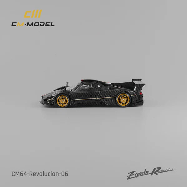 未使用級✨gadid anoniem BERNY / BLACK SIZE 1 1:64 Pagani Zonda R Revolucion -- Carbon Black -- CM-Model