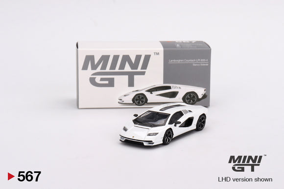1:64 Lamborghini Countach LPI 800-4 -- Bianco Siderale (White) -- Mini GT