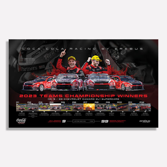 Coca-Cola Racing By Erebus: 2023 Teams Champion -- Limited Print -- Authentic