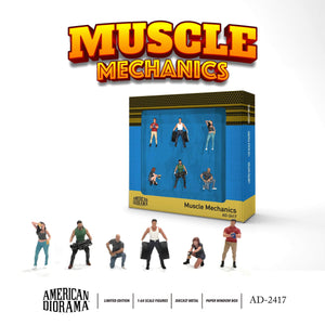 (Pre-Order) 1:64 Figurine Set "Muscle Mechanics" -- American Diorama AD-2417