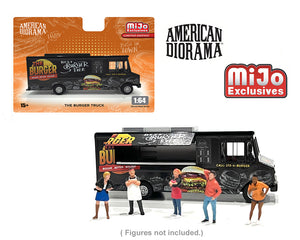 (Pre-Order) 1:64 Food Truck - Burger Truck -- American Diorama AD-70101MJ