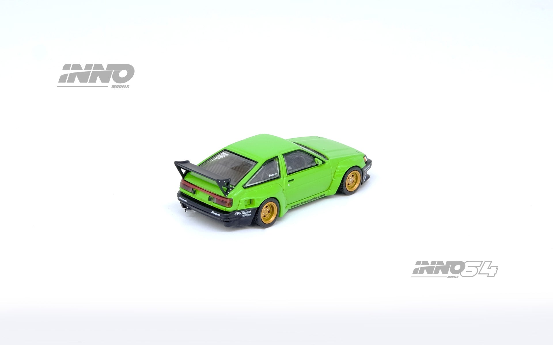 1:64 Toyota AE86 Levin Pandem Rocket Bunny -- Lime Green -- INNO64