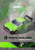 (Pre-Order) 1:64 Toyota AE86 Levin Pandem Rocket Bunny -- Lime Green -- INNO64