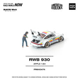 (Pre-Order) 1:64 RWB 930 (Porsche 911) w/Figurine -- Apple Computers -- Pop Race
