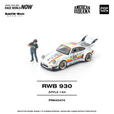 (Pre-Order) 1:64 RWB 930 (Porsche 911) w/Figurine -- Apple Computers -- Pop Race