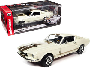 1:18 1967 Ford Mustang Shelby GT-350 -- Wimbledon White -- American Muscle