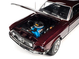 1:18 1967 Ford Mustang 2+2 GT -- Vintage Burgundy -- American Muscle