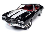 1:18 1970 Chevrolet Chevelle Hardtop -- Tuxedo Black -- American Muscle