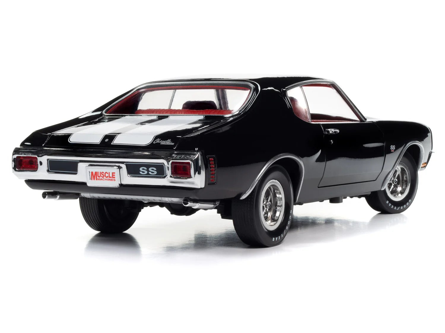 1:18 1970 Chevrolet Chevelle Hardtop -- Tuxedo Black -- American Muscl