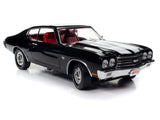 1:18 1970 Chevrolet Chevelle Hardtop -- Tuxedo Black -- American Muscle