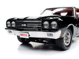 1:18 1970 Chevrolet Chevelle Hardtop -- Tuxedo Black -- American Muscle