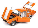 1:18 1973 Chevrolet Vega GT -- Bright Orange w/ White Stripes -- American Muscle