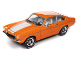 1:18 1973 Chevrolet Vega GT -- Bright Orange w/ White Stripes -- American Muscle