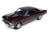 1:18 1966 Chevrolet Chevelle SS 396 -- Madeira Maroon -- American Muscle