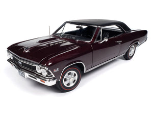 1:18 1966 Chevrolet Chevelle SS 396 -- Madeira Maroon -- American Muscle