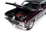 1:18 1966 Chevrolet Chevelle SS 396 -- Madeira Maroon -- American Muscle