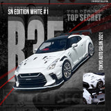 (Pre-Order) 1:64 Nissan GT-R (R35) Top Secret -- White Tokyo Auto Salon 2021 -- INNO64