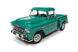 1:18 1957 Chevy 3100 Stepside Pickup Truck -- Ocean Green -- Auto World