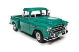 1:18 1957 Chevy 3100 Stepside Pickup Truck -- Ocean Green -- Auto World